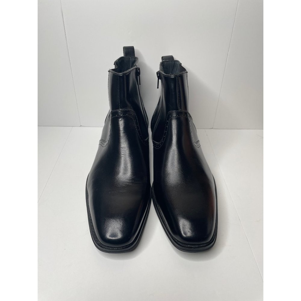 Stacy Adams men's ankle boots black leather side zip size 9 1/2